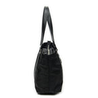 Prada Zip Shopping Tote Black Nylon Canvas — view 4