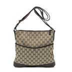 Gucci Web Media Messenger Brown Beige GG Canvas