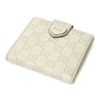 Gucci Compact Bifold Wallet Ivory Guccissima