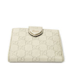 Gucci Compact Bifold Wallet Ivory Guccissima — view 3