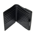 Gucci Interlocking Compact French Wallet Black Gray Calfskin Leather — view 4