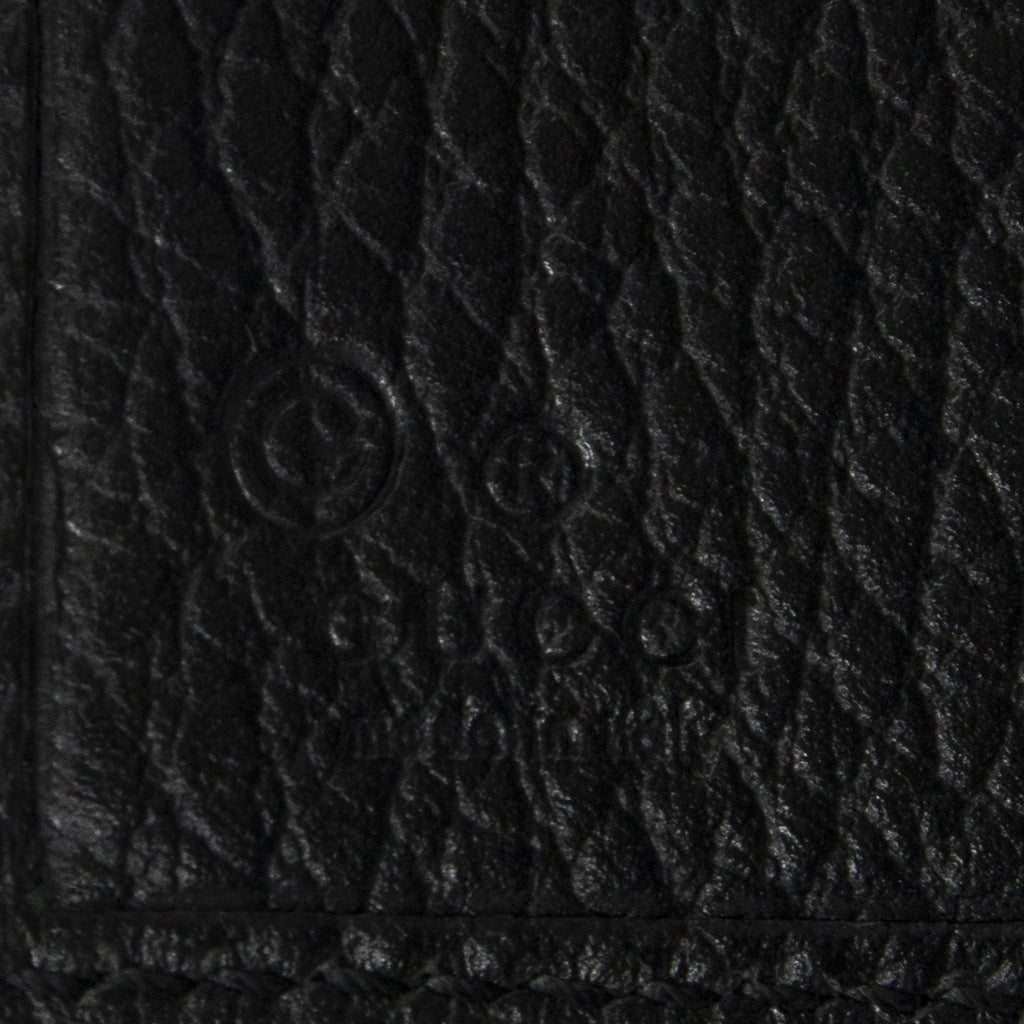 Gucci Interlocking Compact French Wallet Black Gray Calfskin Leather — view 5