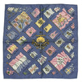 Hermes Scarf Silk Pavois Flag Blue