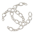 Chanel CC Logo Open Work Chain Metal Silver Brooch
