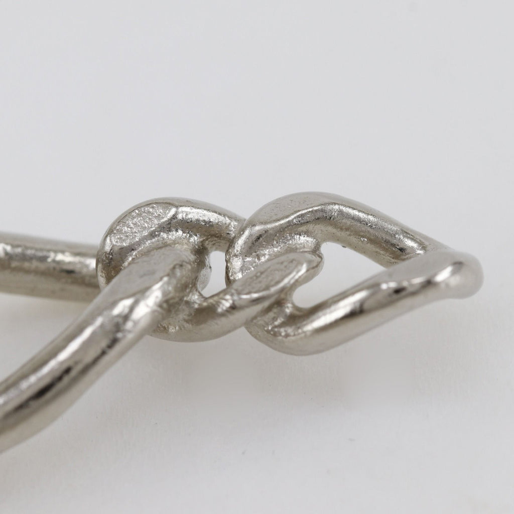 Chanel CC Logo Open Work Chain Metal Silver Brooch — view 5