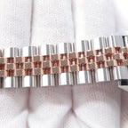 Rolex Datejust SS 18k Pink Gold Watch Olive Green Dial — view 4