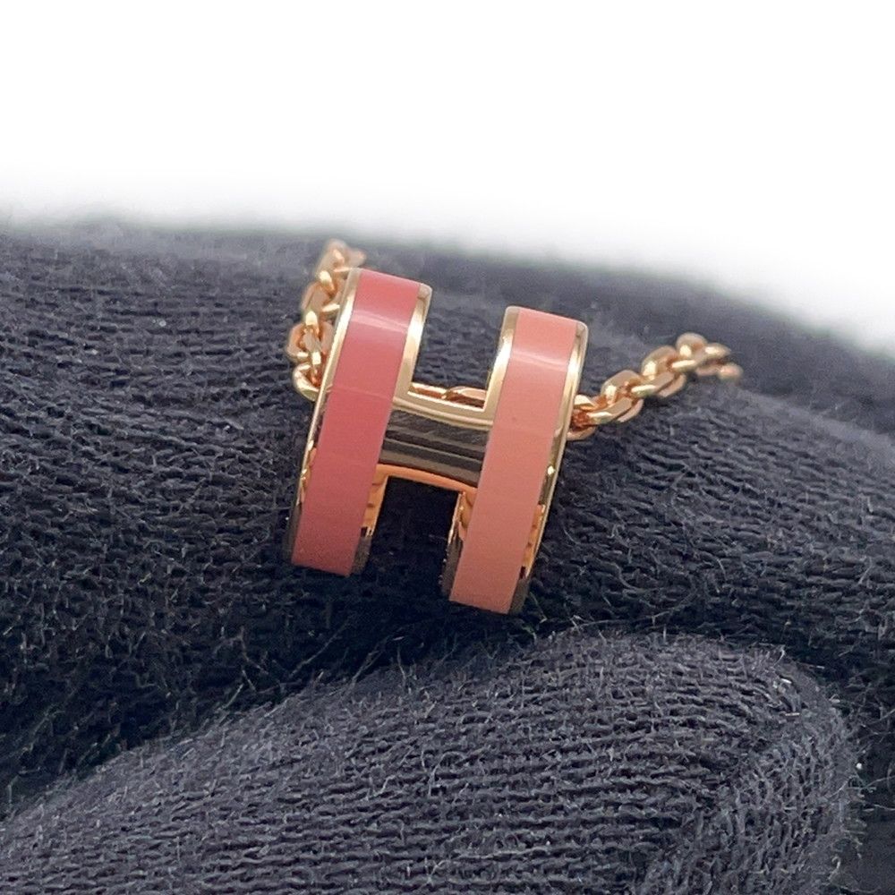 Hermes Necklace Mini Pop Lo Cover le Beauty Pink Gold — view 6