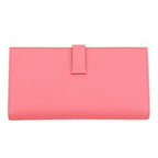 Hermes Wallet Bearn Souffle Rose Azalea Silver Epsom — view 3
