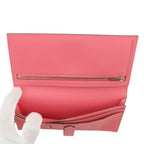 Hermes Wallet Bearn Souffle Rose Azalea Silver Epsom — view 5