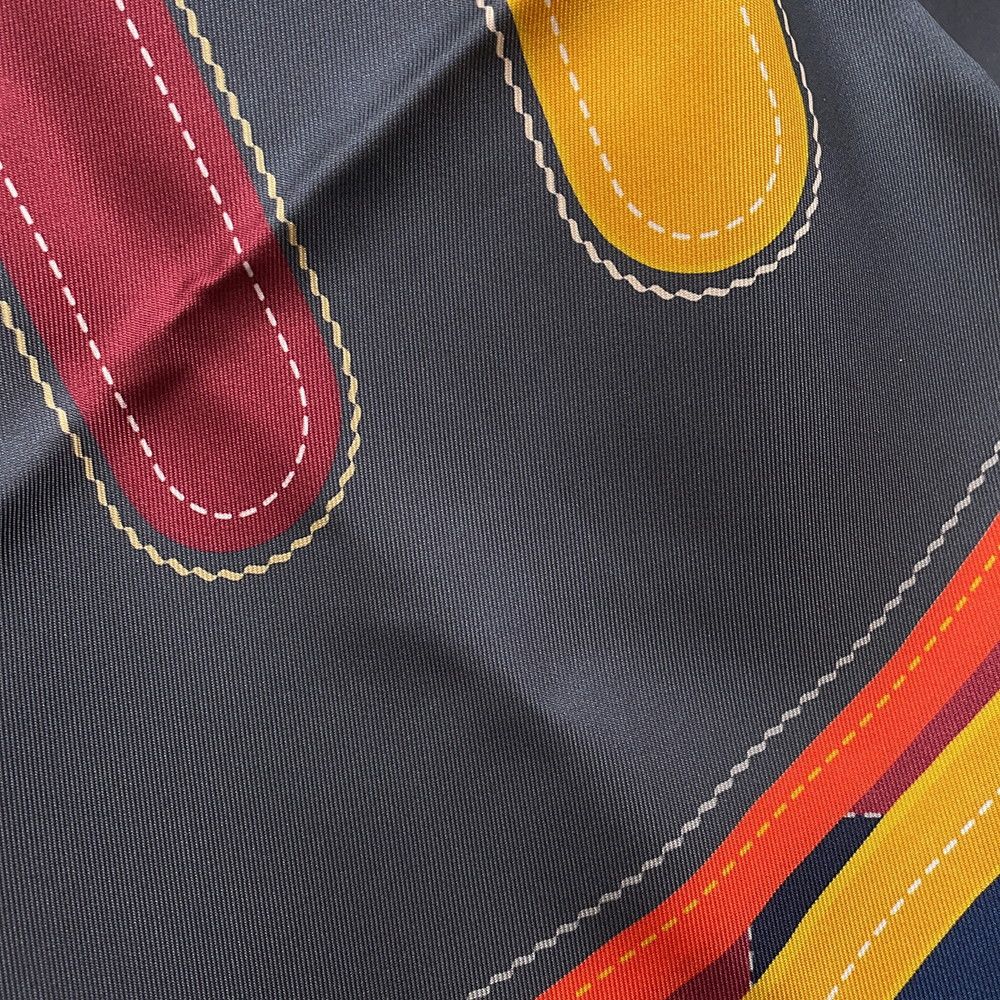Hermes Scarf Carre 90 Double Face Under Saddle Bib Tapis de Selle Silk — view 3