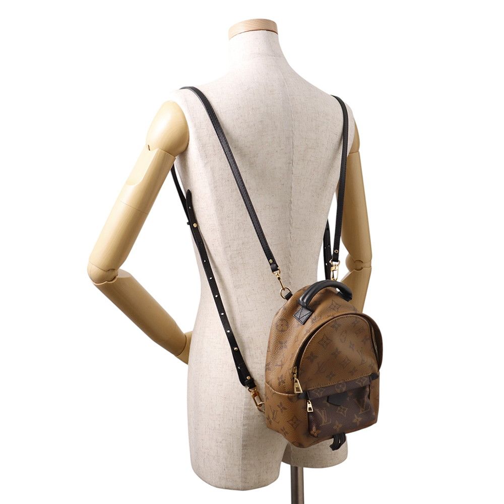 Louis Vuitton Backpack Monogram Reverse Palm Springs Mini Bag Black — view 5