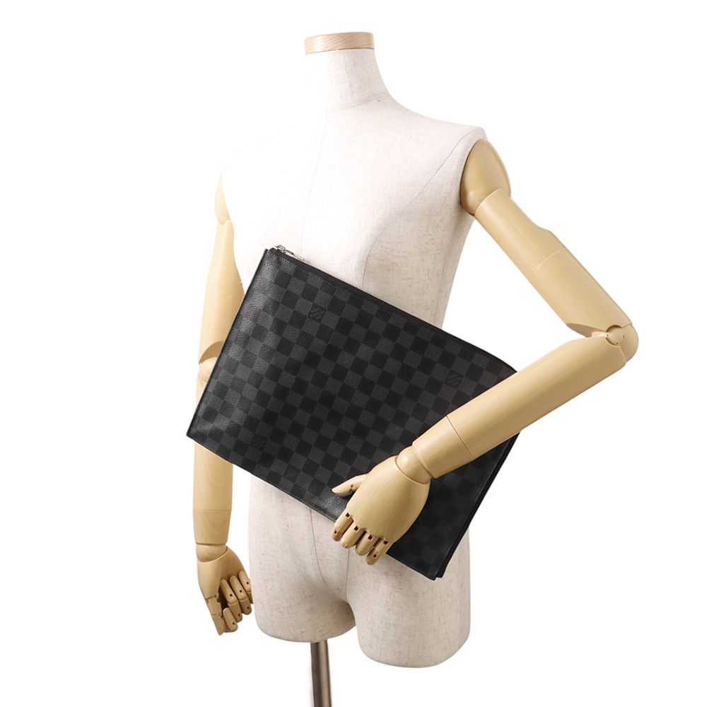 Louis Vuitton Clutch Damier Graphite Pochette Jour GM Black — view 4