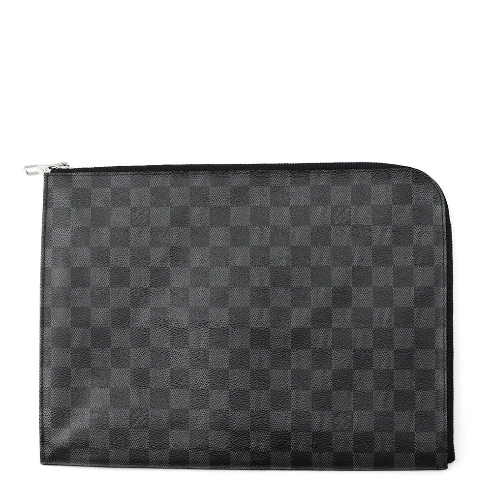 Louis Vuitton Clutch Damier Graphite Pochette Jour GM Black
