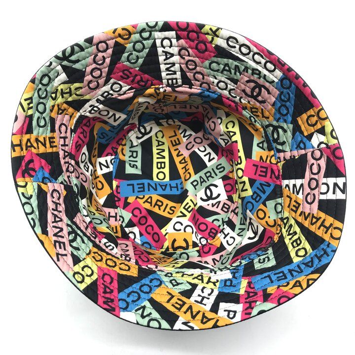 Chanel CC Logo Reversible Hat 24c Hat Navy Multi Color — view 6