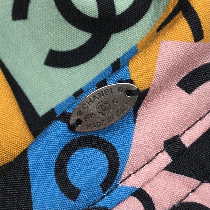 Chanel CC Logo Reversible Hat 24c Hat Navy Multi Color — view 7
