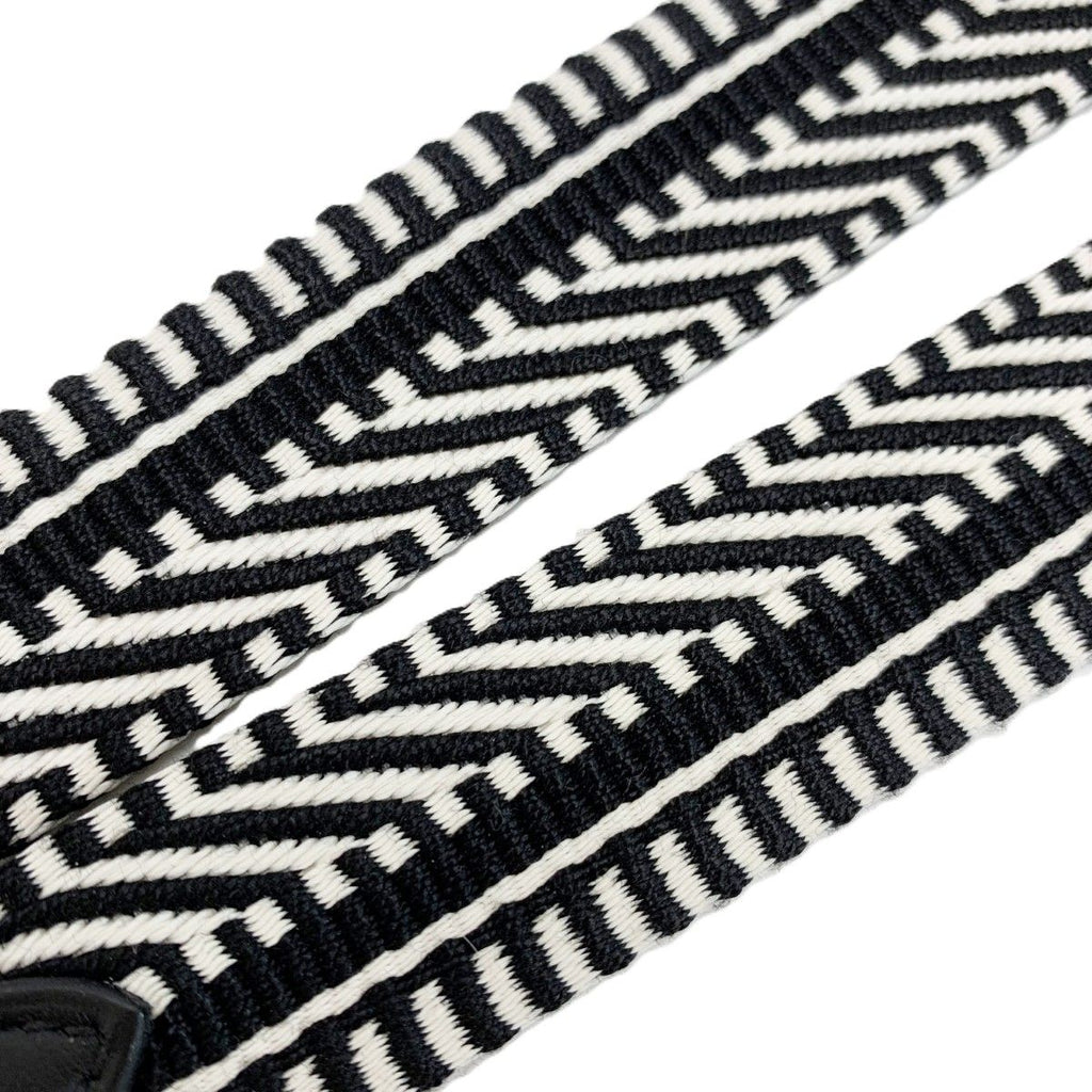 Hermes Shoulder Strap Wsr White Black Canvas Replacement — view 5