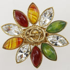 Gucci Interlocking Flower Triple Strand Gold Plated Ring — view 4
