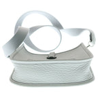 Hermes Evelyne Taurillon Clemence Silver Light Gray Handbag — view 4