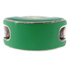 Bottega Veneta Enamel Ring 925 Sterling Silver Green — view 5