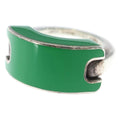 Bottega Veneta Enamel Ring 925 Sterling Silver Green