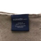 Hermes Large Shawl Horse Tack Pattern Beige Scarf — view 5