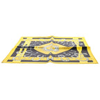 Hermes Carre 45 Porte Bonheur Silk Scarf Black Yellow — view 3