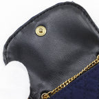 Chanel Chain Pouch Micro Quilted Cotton Navy — view 7