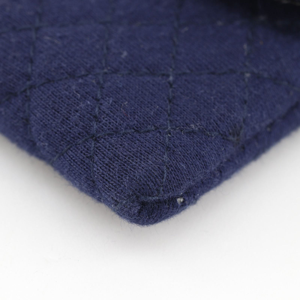 Chanel Chain Pouch Micro Quilted Cotton Navy — view 5