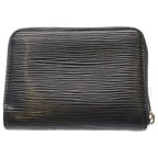 Louis Vuitton LV Epi Zippy Coin Purse Mini Wallet Case Black Silver — view 2