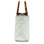 Fendi Sunshine Small Tote 2-Way Shoulder Bag White Calf Gold — view 3