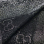 Gucci GG Lame Jacquard Shawl Monogram Scarf Black — view 5