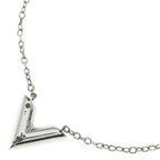 Louis Vuitton Essential Necklace Silver Metal