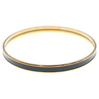Hermes Uni Bangle Bracelet Black Gold — view 4