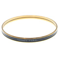 Hermes Uni Bangle Bracelet Black Gold