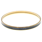 Hermes Uni Bangle Bracelet Black Gold
