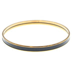 Hermes Uni Bangle Bracelet Black Gold — view 2