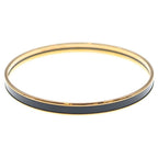Hermes Uni Bangle Bracelet Black Gold — view 3