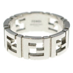 Fendi FF Ring FF Logo Silver
