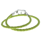 Dior CD Icon Blade Leather Double Bracelet Green — view 2