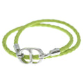 Dior CD Icon Blade Leather Double Bracelet Green