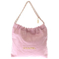 Chanel 22 Tote Shoulder Bag Pink Calfskin Gold