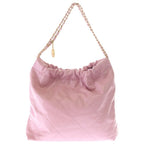 Chanel 22 Tote Shoulder Bag Pink Calfskin Gold — view 2