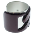 Hermes Nautic Brown Bangle Silver Bracelet — view 3