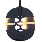 Hermes Lift GM Buffalo Horn Necklace Black Brown — view 3