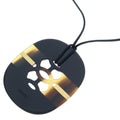 Hermes Lift GM Buffalo Horn Necklace Black Brown