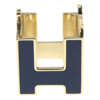Hermes Scarf Ring Cheval Permanent Brass Blue Marine Halzan — view 3
