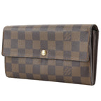 Louis Vuitton Portefeuille Sarah Damier Canvas Brown Wallet — view 2