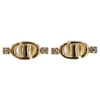 Dior CD Logo Rhinestone Stud Earring