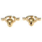 Dior CD Logo Rhinestone Stud Earring — view 3