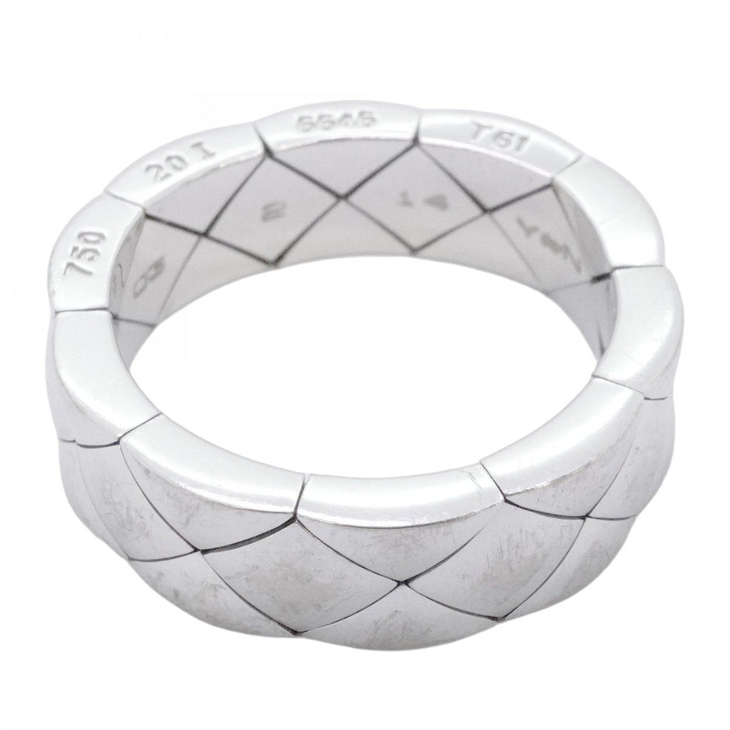 Chanel Ring Quilted 18k White Gold